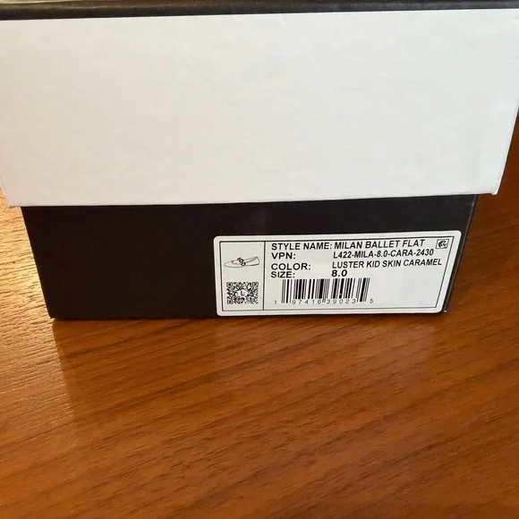 Larroude Milan Ballet Flats in Caramel Leather Size - Picture 2 of 5